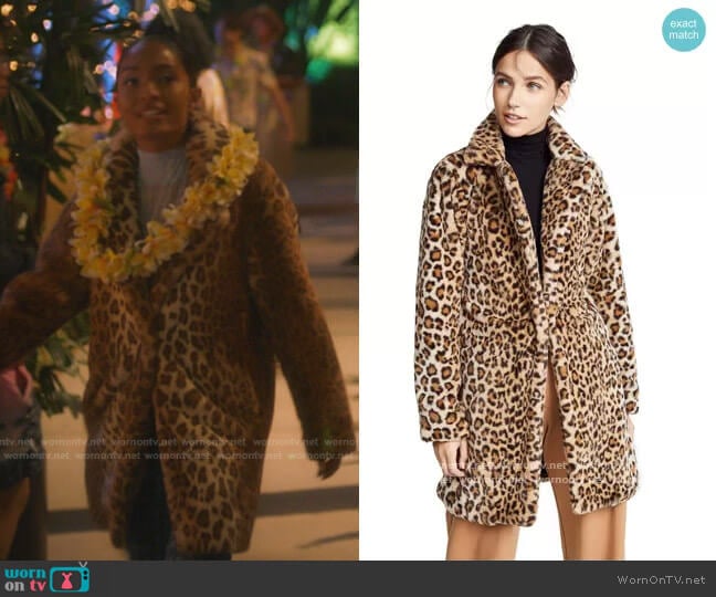 Stefani Coat by I.Am.Gia worn by Zoey Johnson (Yara Shahidi) on Grown-ish