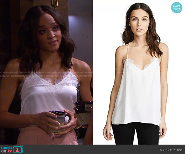 The Racer Top by Cami NYC worn by Lani Price (Sal Stowers) on Days of our Lives