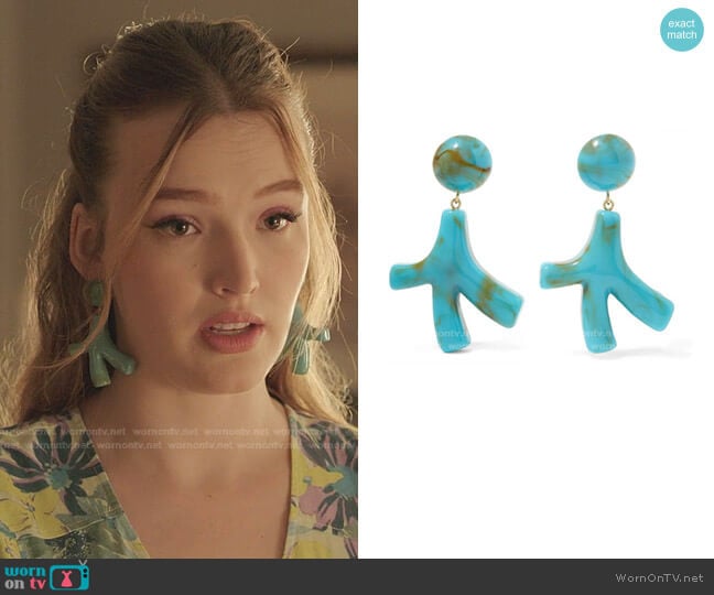 Noemie Earrings in Turquoise by Valet worn by Kirby Anders (Maddison Brown) on Dynasty