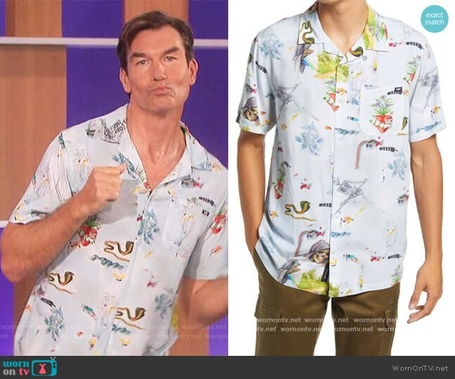 Gallery Nathan Short Sleeve Button-Up Camp Shirt by Vans worn by Jerry O'Connell on The Talk worn by Jerry O'Connell on The Talk