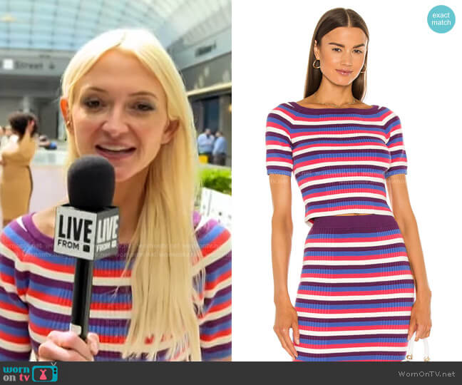 Varigated Rib Top by Victor Glemaud worn by Zanna Roberts Rassi on E! News Daily Pop