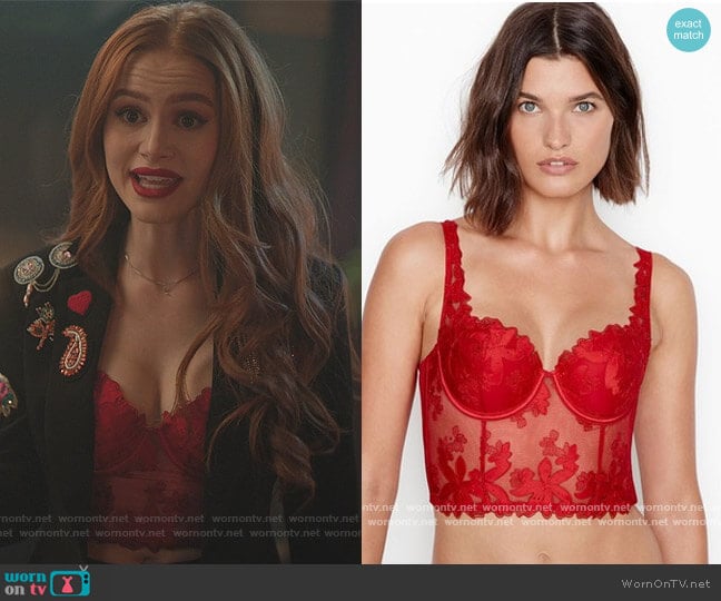 Floral Lace Bustier by Victoria's Secret worn by Cheryl Blossom (Madelaine Petsch) on Riverdale