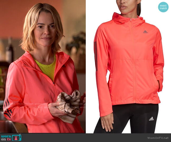 Adidas Own the Run Zip-Front Wind Jacket worn by Alice Pieszecki (Leisha Hailey) on The L Word Generation Q