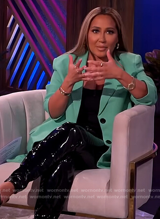 Adrienne’s mint green blazer on The Real