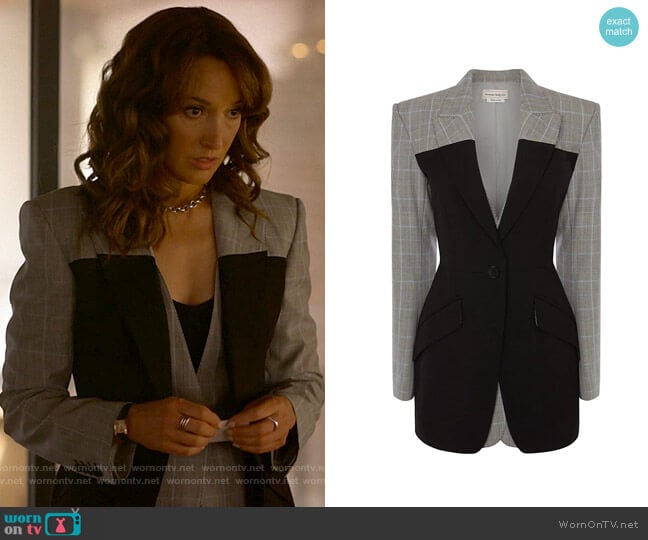 Alexander McQueen Spliced Prince of Wales Jacket worn by Bette Porter (Jennifer Beals) on The L Word Generation Q