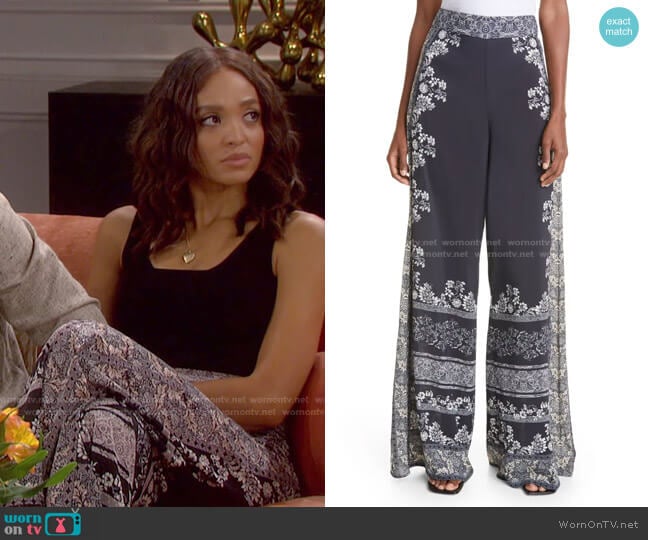 WornOnTV: Lani's floral square neck top and black pants on Days of our  Lives, Sal Stowers