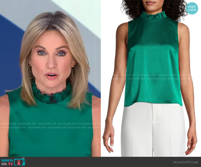 Henrietta Sleveless Blouse by Alice + Olivia worn by Amy Robach on Good Morning America