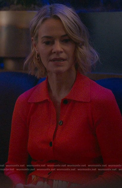 Alice's red collared cardigan on The L Word Generation Q