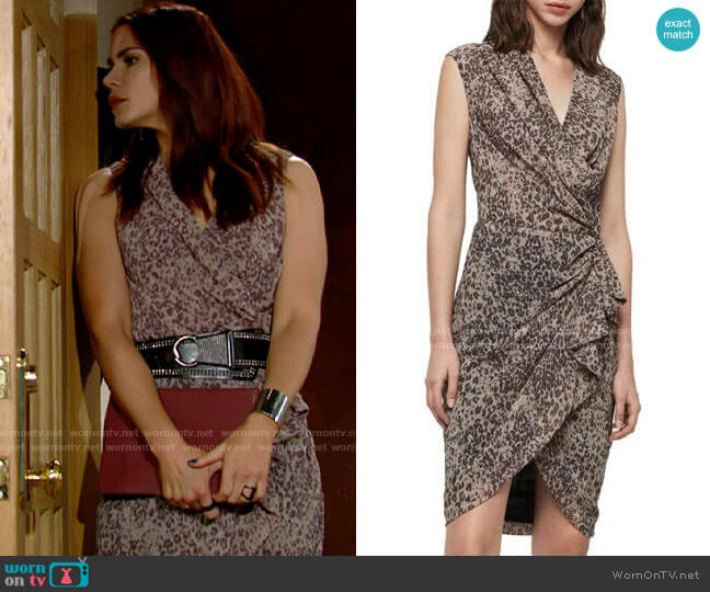 All Saints Cancity Patch Dress worn by Sally Spectra (Courtney Hope) on The Young and the Restless