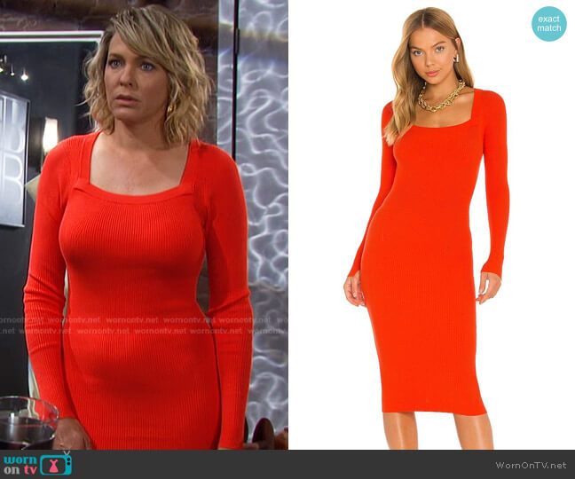 Bardi Rib Dress by All Saints worn by Nicole Walker (Arianne Zucker) on Days of our Lives