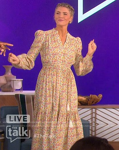 Amanda's floral tassel tie dress on The Talk