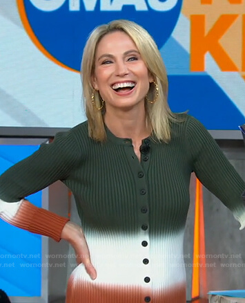 Amy’s tie dye colorblock ribbed dress on Good Morning America