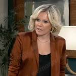 Ava’s brown satin blazer on General Hospital