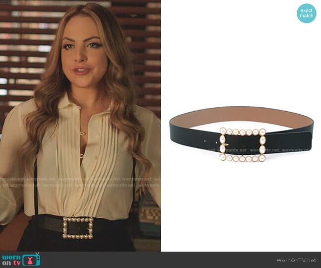 Joan Imitation Pearl Buckle Belt by B-Low The Belt worn by Fallon Carrington (Elizabeth Gillies) on Dynasty