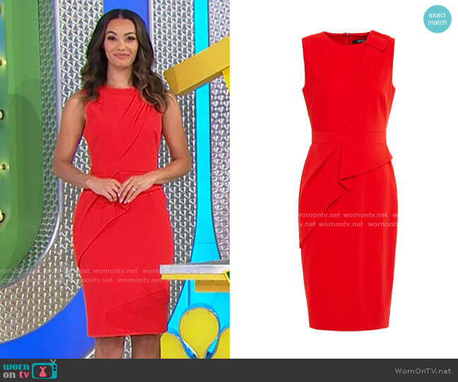 Badgley Mischka Odessa Buckle Front Day Dress worn by Alexis Gaube on The Price is Right