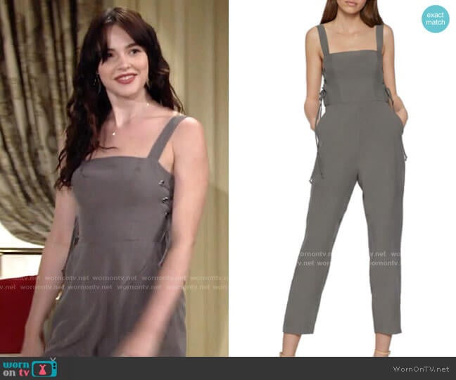 Bcbgeneration Lace-up Side Jumpsuit worn by Tessa Porter (Cait Fairbanks) on The Young and the Restless