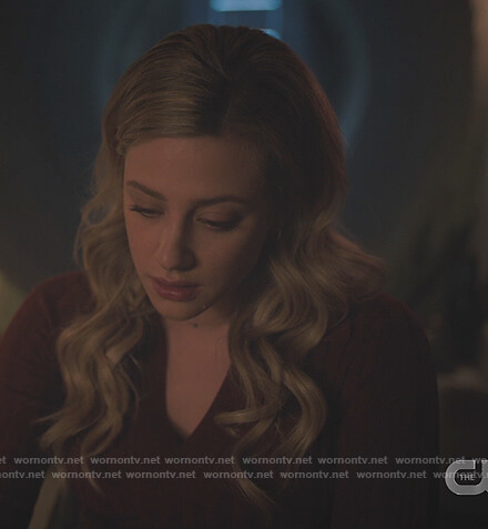 Betty’s burgundy ribbed sweater on Riverdale