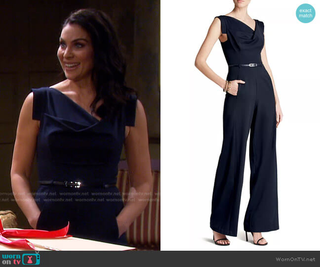 Jackie Jumpsuit by Black Halo worn by Chloe Lane (Nadia Bjorlin) on Days of our Lives