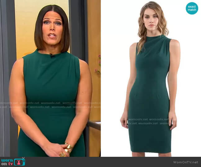 Black Halo Corrine Dress worn by Dana Jacobson on CBS Mornings
