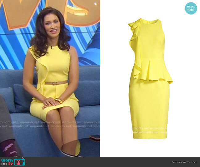 Black Halo Felicia Dress worn by Alison Namazi (Janina Gavankar) on The Morning Show