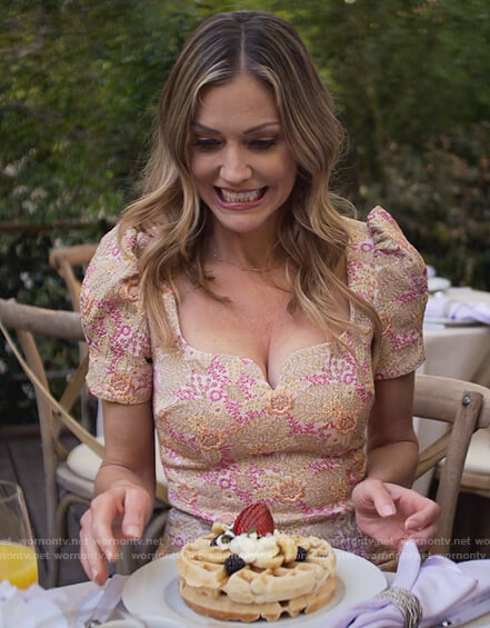 Charlotte's floral sweetheart dress on Lucifer