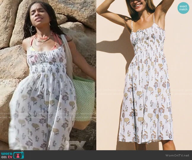 Ciao Lucia Gabriela Dress in Meadow worn by Jamie (Rachel Hilson) on American Horror Story