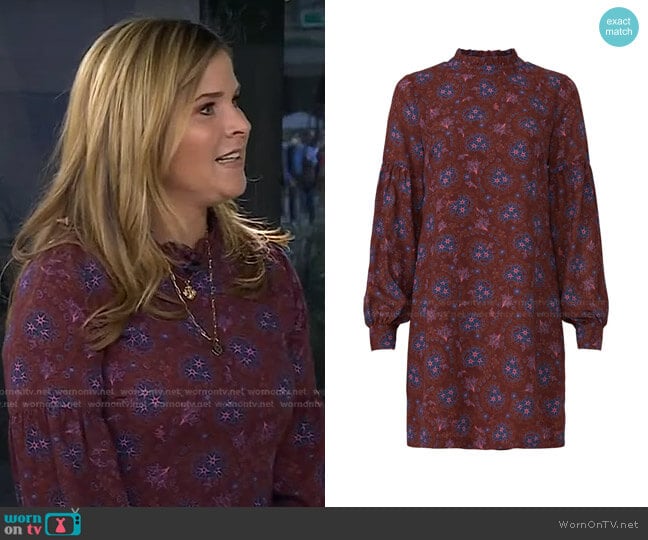 Mock Neck Shift Dress by Derek Lam Collective worn by Jenna Bush Hager on Today