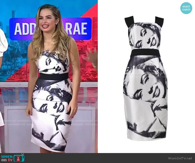 Marilyn Monroe Runway Dress by Dolce & Gabbana worn by Addison Rae on Today