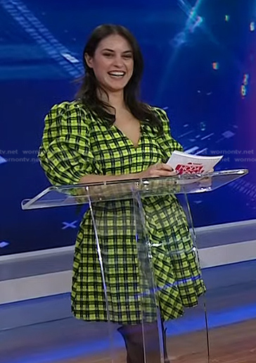 Donna's green plaid dress on Today