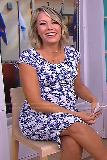 Dylan’s blue and white floral maternity dress on Today