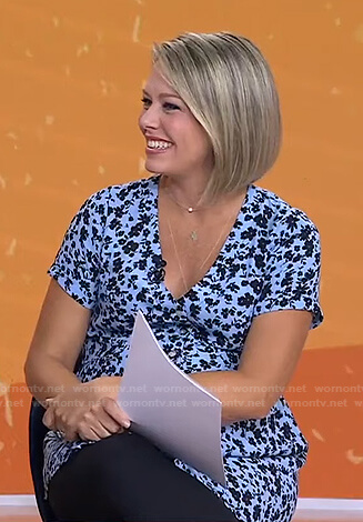 Dylan's blue floral maternity top on Today