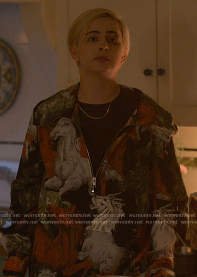 Finley's horse print pullover on The L Word Generation Q