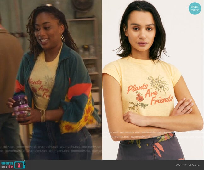 Plants Are Friends Muscle by Free People worn by Malika Williams (Zuri Adele) on Good Trouble