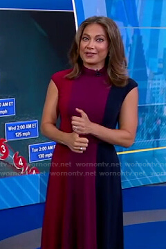 Ginger’s colorblock cap sleeve dress on Good Morning America