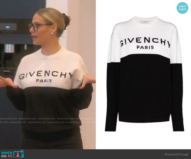 WornOnTV: Dorit's Givenchy print two-tone sweater on The Real