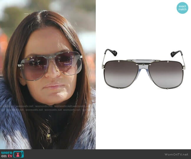 Aviator Sunglasses by Gucci worn by Lisa Barlow on The Real Housewives of Salt Lake City