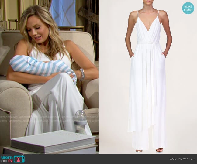 Halston Abigail Jumpsuit worn by Abby Newman (Melissa Ordway) on The Young and the Restless