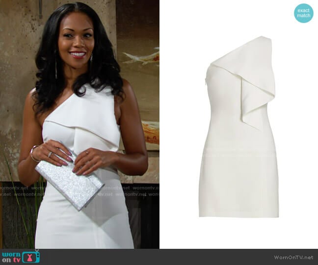 Halston Brigitte Dress worn by Amanda Sinclair (Mishael Morgan) on The Young and the Restless