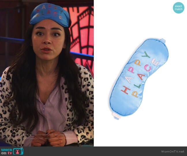 Happy Place Eye Mask by Ban.do worn by Ella Lopez (Aimee Garcia) on Lucifer