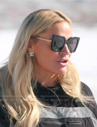 Heather's black square sunglasses on The Real Housewives of Salt Lake City