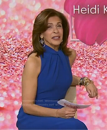 Hoda’s blue twisted halter jumpsuit on Today
