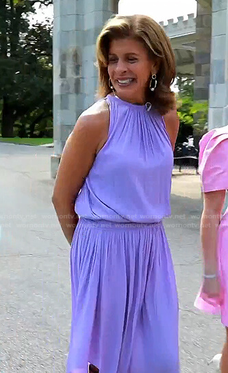 Hoda’s lilac halter dress on Today