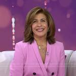 Hoda’s pink double breasted blazer on Today