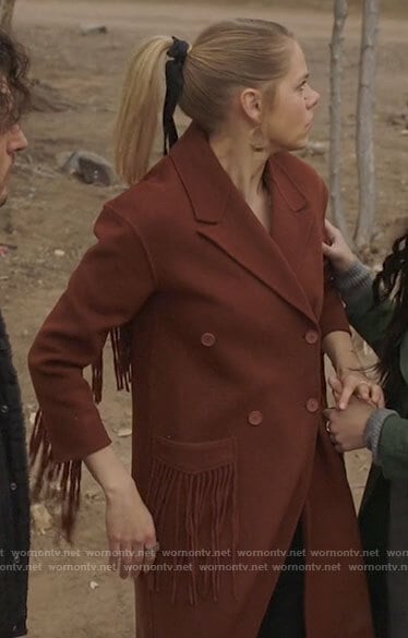 Isobel's brown fringed coat on Roswell New Mexico