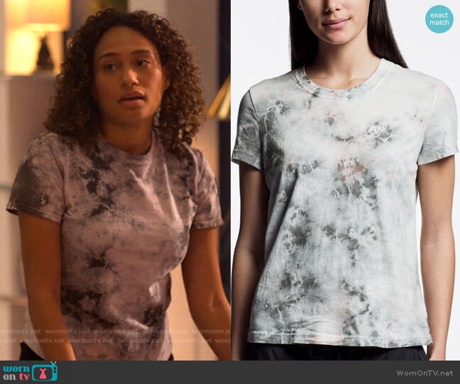 James Perse Boy Tee in Paver Tie Dye worn by Sophie Suarez (Rosanny Zayas) on The L Word Generation Q
