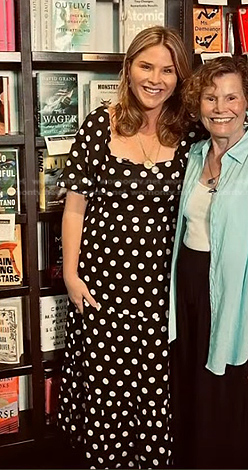 Jenna’s black polka dot puff sleeve dress on Today