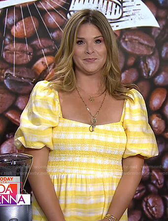 JEnna’s yellow check smocked dress on Today