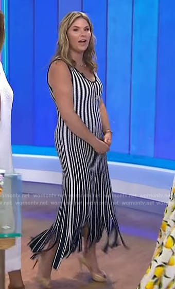 Jenna's striped sleeveless dress on Today