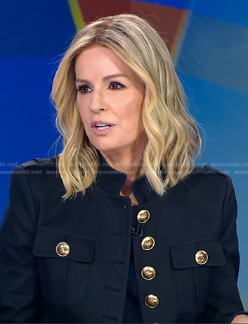 Jennifer’s black military jacket with gold buttons on Good Morning America