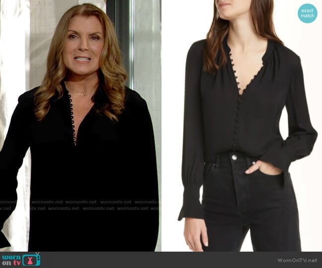 Club Monaco Helek Shirt worn by Sheila Carter (Kimberlin Brown) on The Bold and the Beautiful